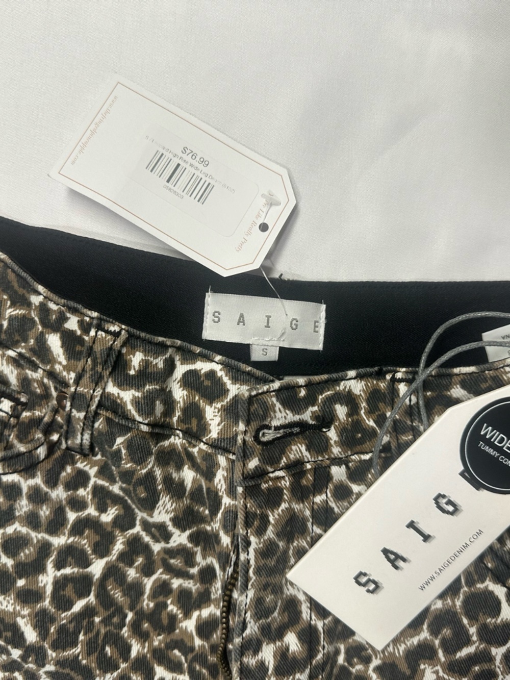 Leopard Print Wide Leg Pants NWT Size Small - Picture 7 of 8